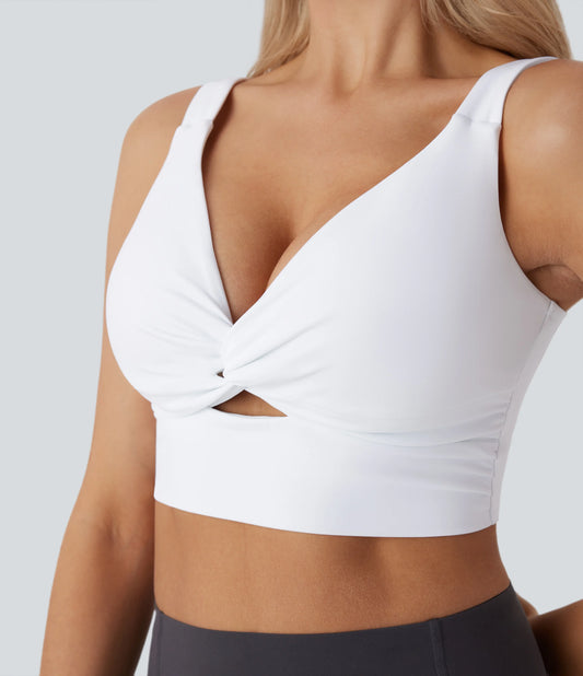 SoftlyZero™ Airy Low Support Cut Out InstantCool Yoga Sports Bra DD-F Cups-UPF50+