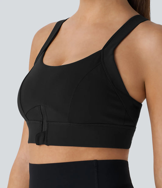 SpeedWave™ Medium Support Zipper Quick Dry Workout Sports Bra