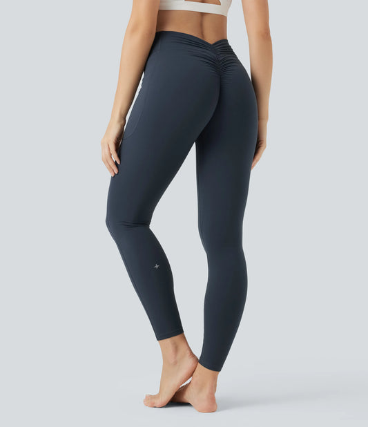 Halara UltraSculpt™ High Waisted Tummy Control Scrunch Shaping Yoga Leggings with Pockets