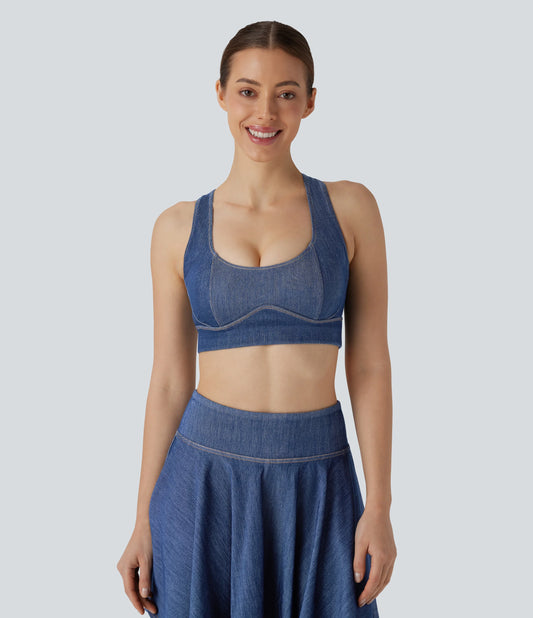 Halara Flex™ InstantCool Washed Denim Tennis Tank Top