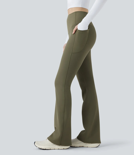 Halara UltraSculpt™ Extra Heat High Waisted Tummy Control Yoga Bootcut Leggings with Pockets