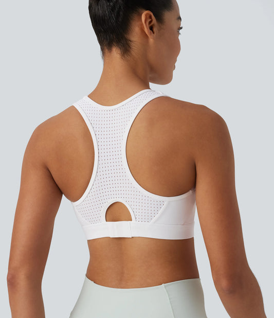Halara UltraSculpt™ Medium Support Racerback Cut Out Workout Sports Bra