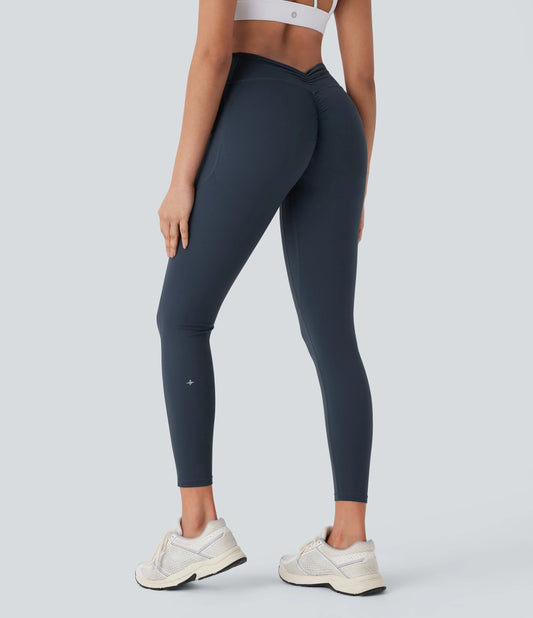 Halara UltraSculpt™ High Waisted Tummy Control Butt Lifting Ruched Pocket Shaping Yoga Leggings