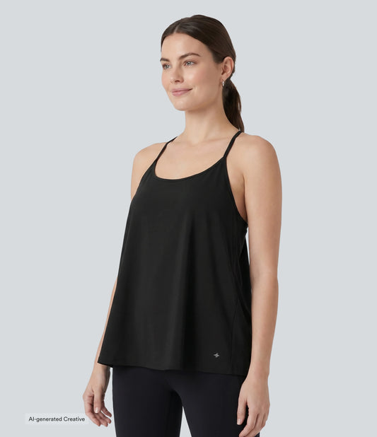 SoftlyZero™ Airy Halter Draped InstantCool Yoga Sports Top DD-F Cups-UPF50+