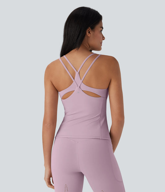 Halara UltraSculpt™ Cool Quick Dry Molded Cups Yoga Cami Top-UPF50+