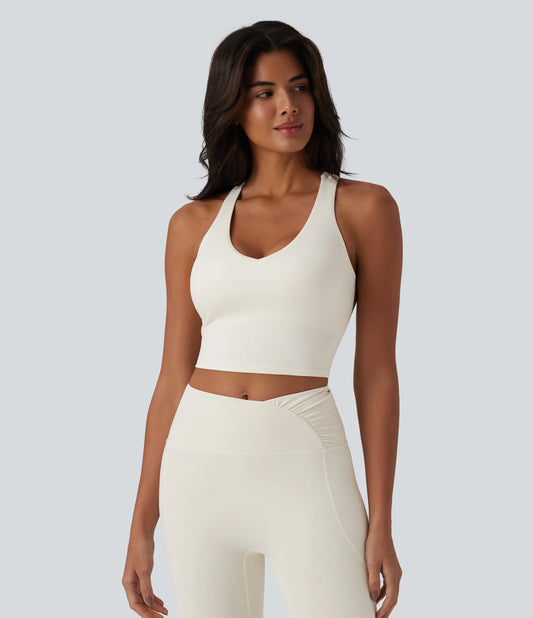 Racerback Cropped Yoga Sports Top