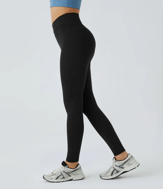 SoftlyZero™ Crossover Color Block Leggings-UPF50+