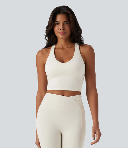 Racerback Cropped Yoga Sports Top