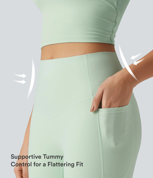 Halara UltraSculpt™ High Waisted Tummy Control Flare Yoga Leggings with Pockets