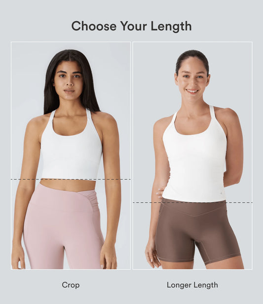 SoftlyZero™ Plush Cut Out Cropped Yoga Tank Top