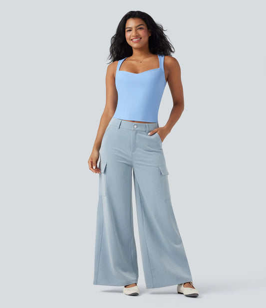 Sweetheart Neck Slim Casual Tank Top