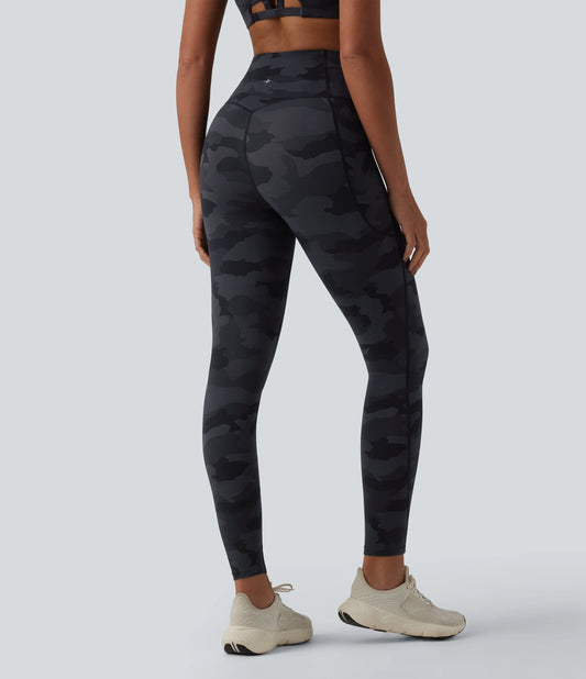 Halara UltraSculpt™ Camo Print High Waisted Tummy Control Running Leggings with Pockets