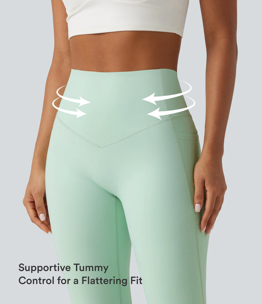 Halara UltraSculpt™ High Waisted Tummy Control Shaping Yoga Bootcut Leggings with Pockets