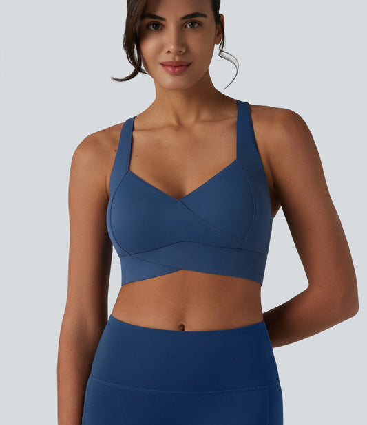 SoftlyZero™ Plush Low Support Backless Cut-out  Built-in Bra Workout Sports Bra