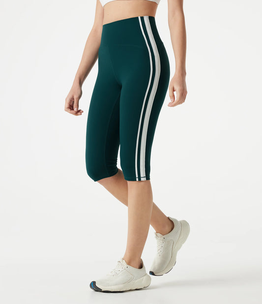 Halara UltraSculpt™ High Waisted Tummy Control Side Stripe Pedal Pusher Yoga Leggings