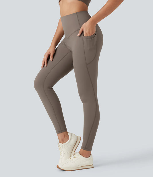 Halara Ultrasculpt™ Heat High Waisted Tummy Control Fleece Yoga Leggings with Pockets