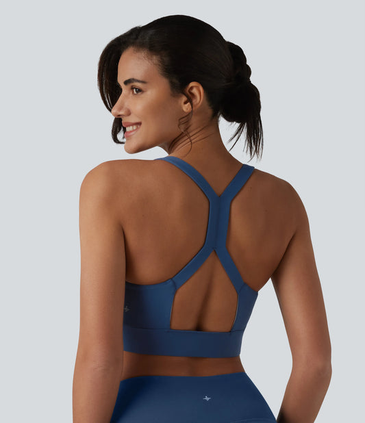 SoftlyZero™ Plush Low Support Backless Cut-out  Built-in Bra Workout Sports Bra