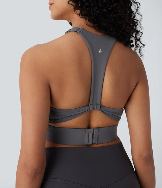 Halara UltraSculpt™ Low Support U Neck Adjustable Hook Yoga Sports Bra