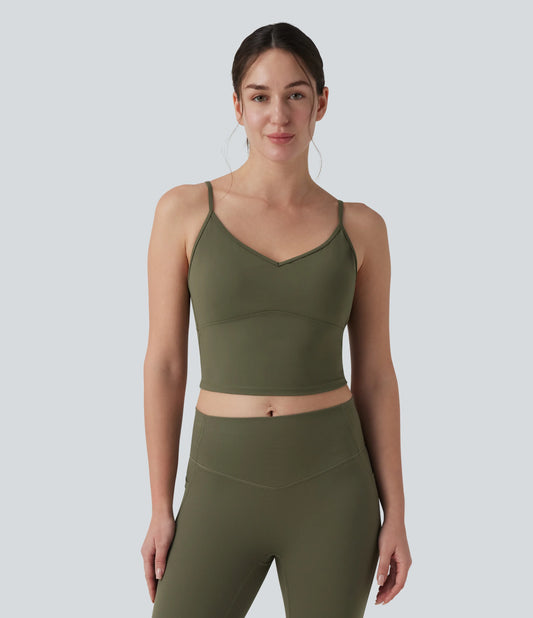 SoftlyZero™ Plush Low Support Crisscross Backless Built-in Bra Workout Sports Bra