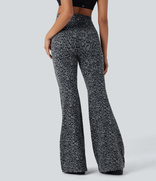 Halara UltraSculpt™ Leopard Print High Waisted Tummy Control Butt Lifting Yoga Flare Leggings