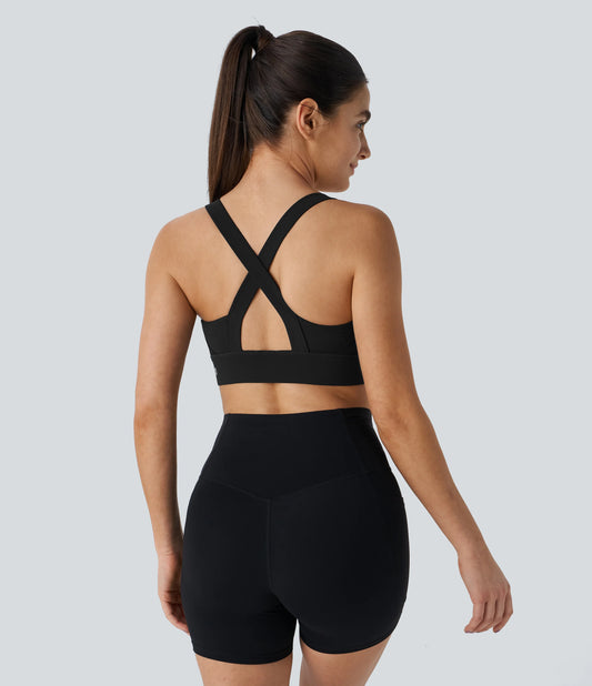SpeedWave™ Medium Support Zipper Quick Dry Workout Sports Bra
