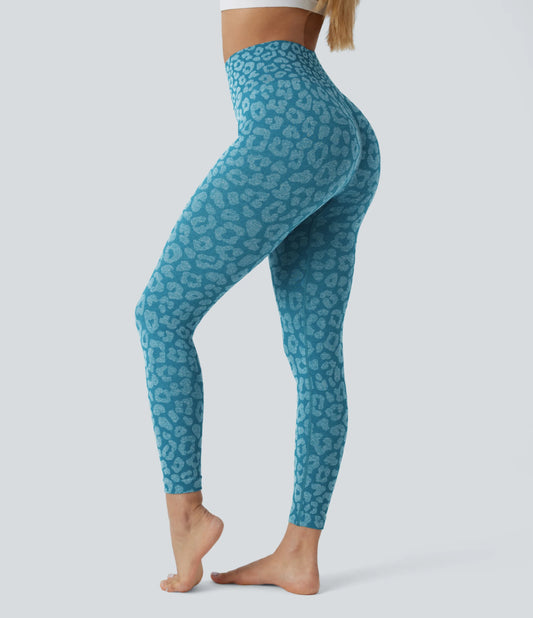 OneForm Seamless Flow High Waisted Leopard 7/8 Yoga Leggings