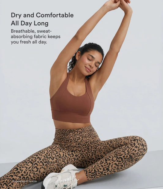 Halara UltraSculpt™ Leopard Print High Waisted Tummy Control Yoga Leggings with Pockets