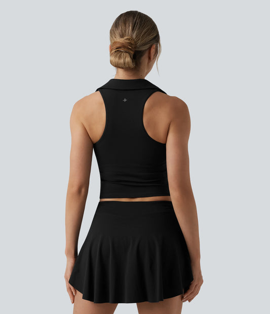Softlyzero™ Airy Racerback Ruched InstantCool Tennis Sports Top-UPF50+