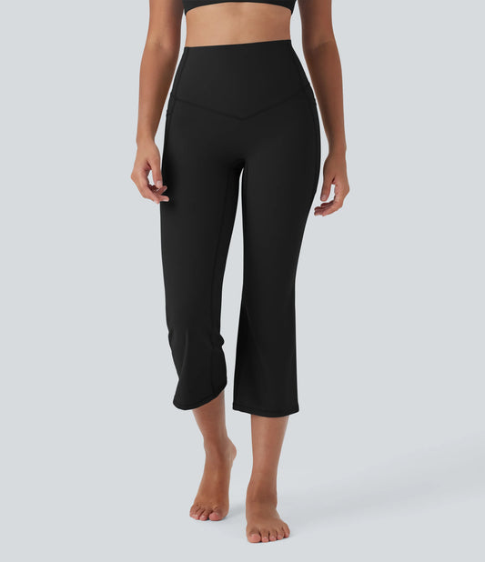 Halara UltraSculpt™ High Waisted Tummy Control Cropped Yoga Bootcut Leggings with Pockets