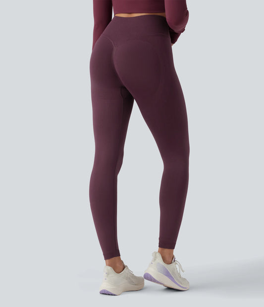 OneForm Seamless Flow Crossover High Waisted Scrunch Yoga 7/8 Leggings