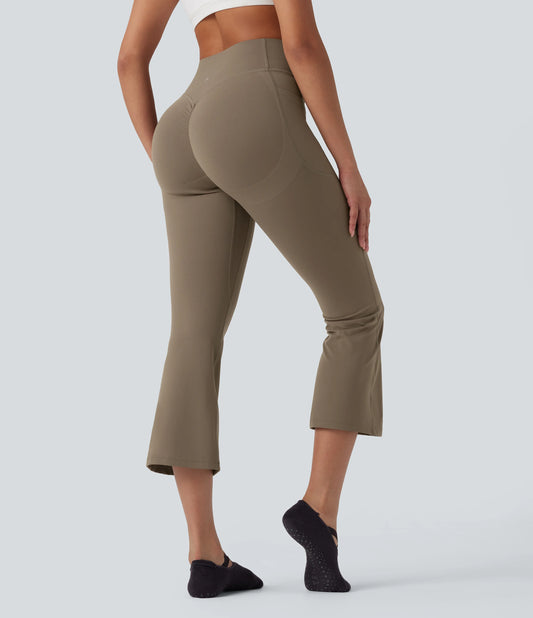 Halara UltraSculpt™ High Waisted Scrunch Butt Lifting Tummy Control Crop Shaping Yoga Bootcut Leggings with Pockets