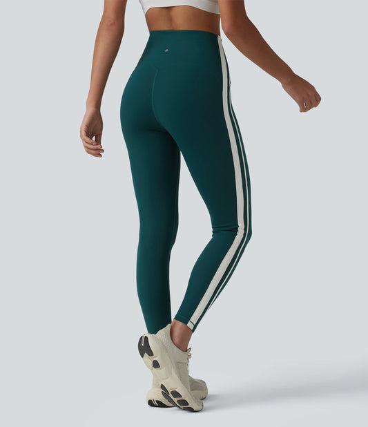 Halara Ultrasculpt™ High-waisted Tummy Control Side Stripe Yoga 7/8 Leggings
