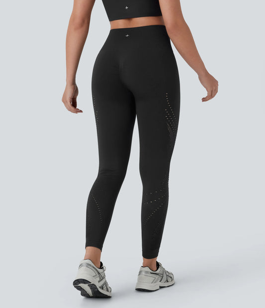 OneForm Seamless Flow High Waisted Perforated 7/8 Yoga Leggings