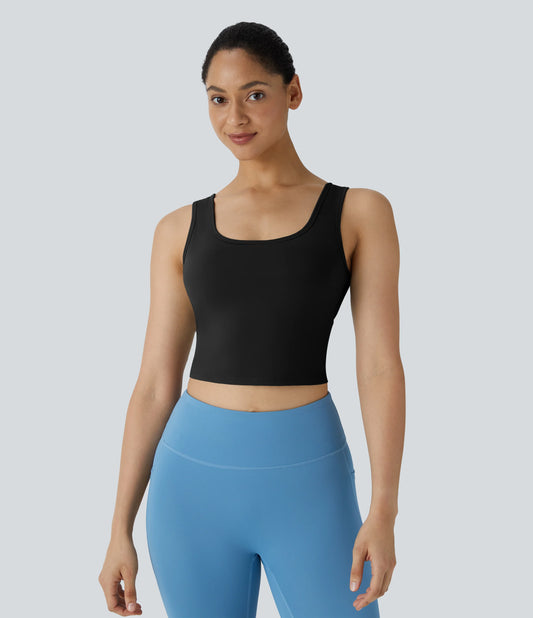 U Neck Crossover Barre Ballet Dance Tank Top A-D Cups