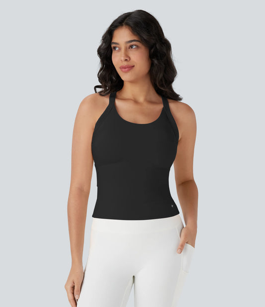 SoftlyZero™ Plush Cut Out Yoga Tank Top DD-F Cups