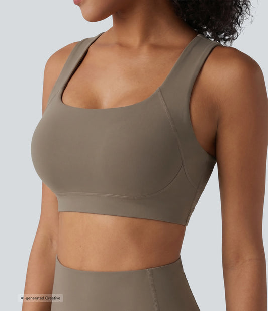 Halara UltraSculpt™ Medium Support U Neck Built-in Bra Push-Up Training Sports Bra