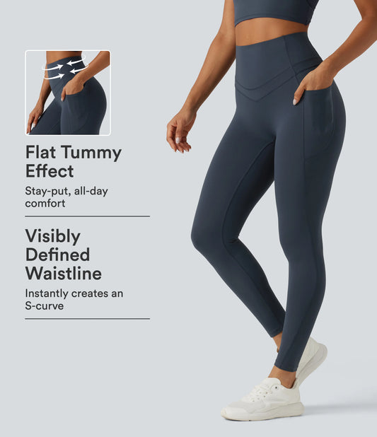 Halara UltraSculpt™ High Waisted Tummy Control Shaping Yoga Leggings with Pockets