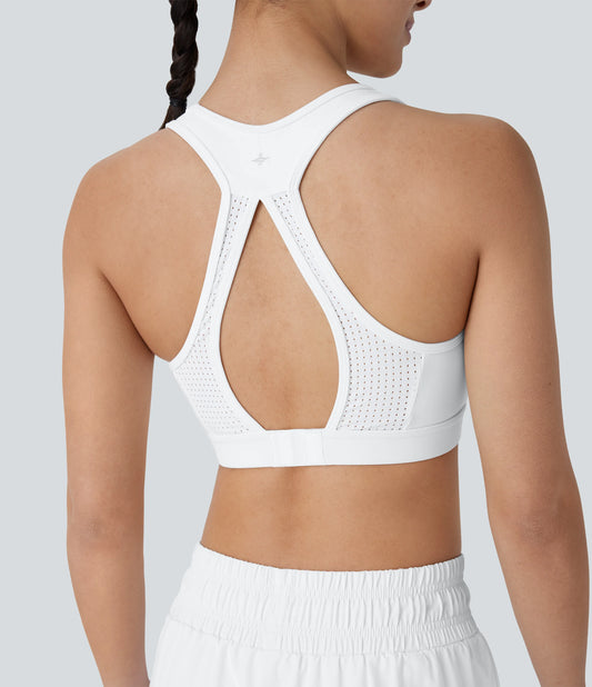 SpeedWave™ Medium Support Racerback Perforated Quick Dry Running Sports Bra