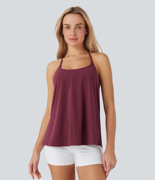 SoftlyZero™ Airy Halter Draped InstantCool Yoga Sports Top-UPF50+