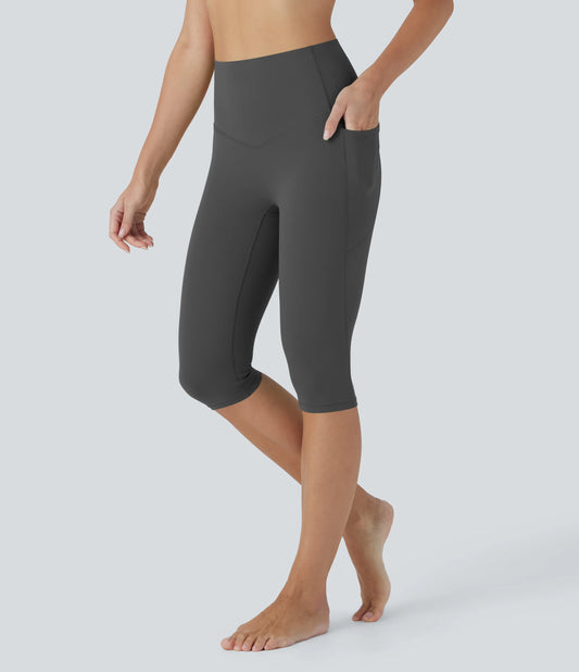Halara UltraSculpt™ High Waisted Tummy Control Pedal Pusher Yoga Leggings with Pockets