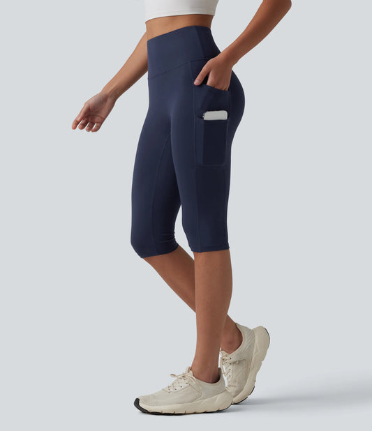 SoftlyZero™ High Waisted Pedal Pusher Yoga Leggings with Pockets-UPF50+