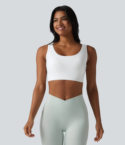 Halara Ultrasculpt™ Medium Support Backless Adjustable Buckle Built-in Bra Training Sports Bra
