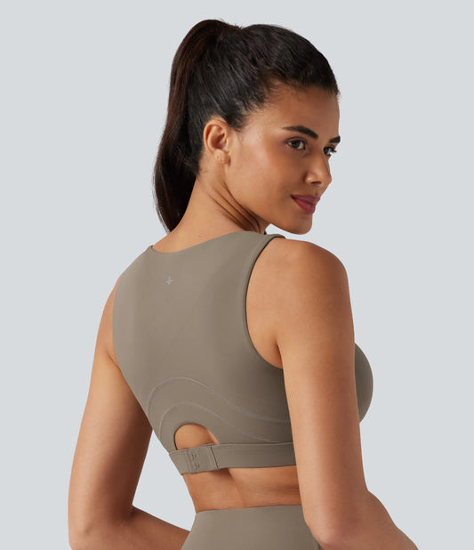 Halara UltraSculpt™ Medium Support U Neck Built-in Bra Push-Up Training Sports Bra