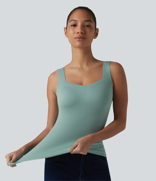 Built-in Bra Casual Tank Top B-E Cups