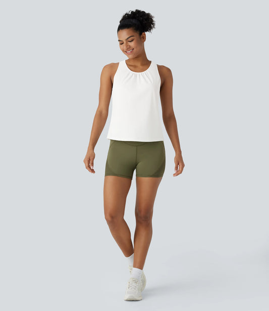 Racerback Curved Hem Quick Dry Running Tank Top-UPF50+