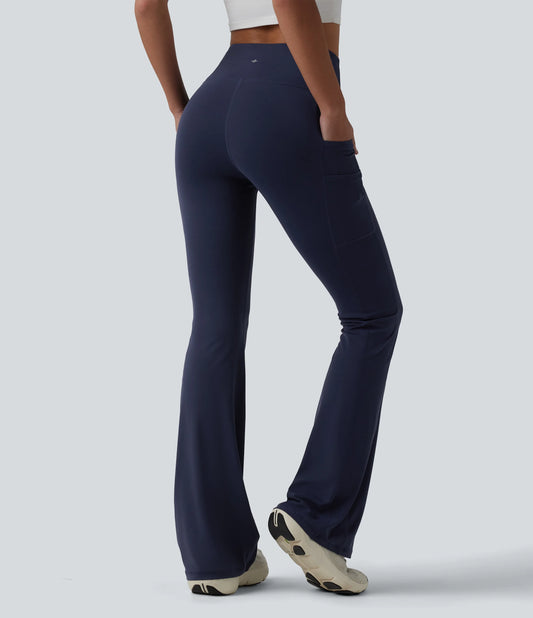 SoftlyZero™ High Waisted Bootcut Yoga Leggings with Pockets-UPF50+