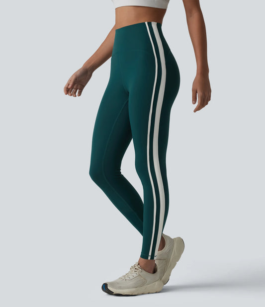 Halara Ultrasculpt™ High-waisted Tummy Control Side Stripe Yoga 7/8 Leggings