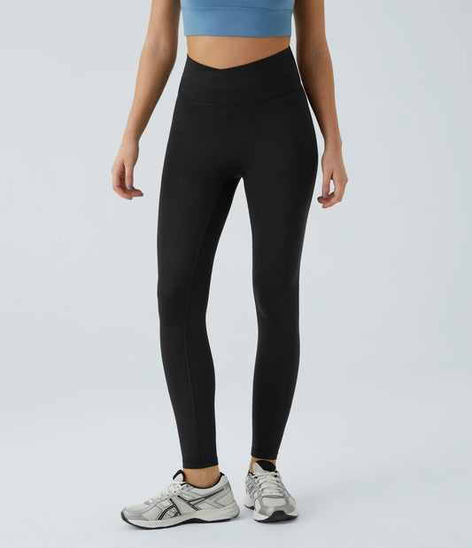 SoftlyZero™ Crossover Color Block Leggings-UPF50+