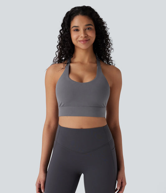 Halara UltraSculpt™ Low Support U Neck Adjustable Hook Yoga Sports Bra