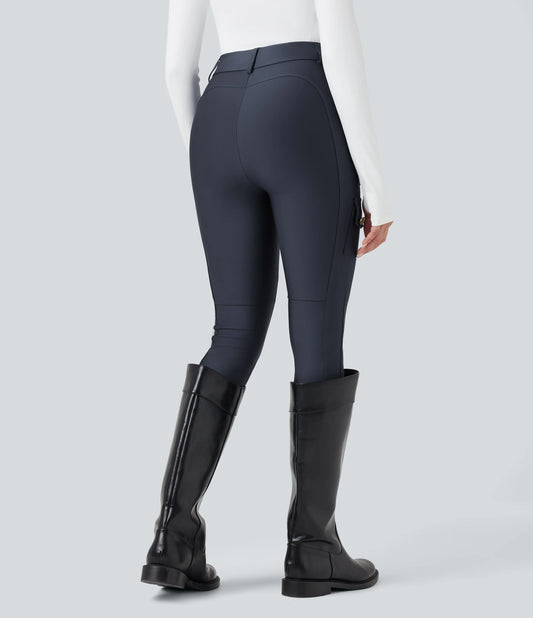 High Waisted Sheen 7/8 Leggings with Pockets
